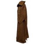 Oversizedwl Brwn 004a Oversized Brown Winter Wool Blend Hooded Long Sleeves Thobe Djelleba 221845