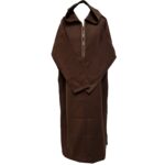 Oversizedwl Brwn 006c Oversized Brown Winter Wool Blend Hooded Long Sleeves Thobe Djelleba 220704