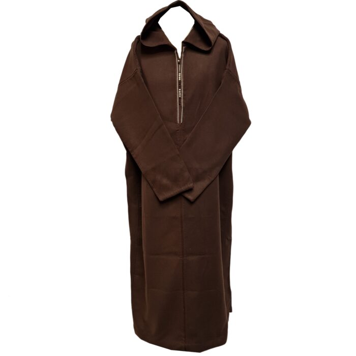 Oversizedwl Brwn 006c Oversized Brown Winter Wool Blend Hooded Long Sleeves Thobe Djelleba 220704