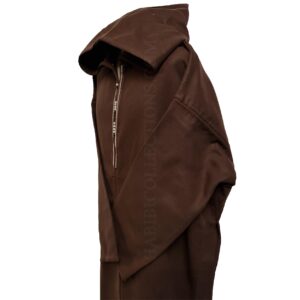 Oversizedwl Brwn 006c Oversized Brown Winter Wool Blend Hooded Long Sleeves Thobe Djelleba 220735