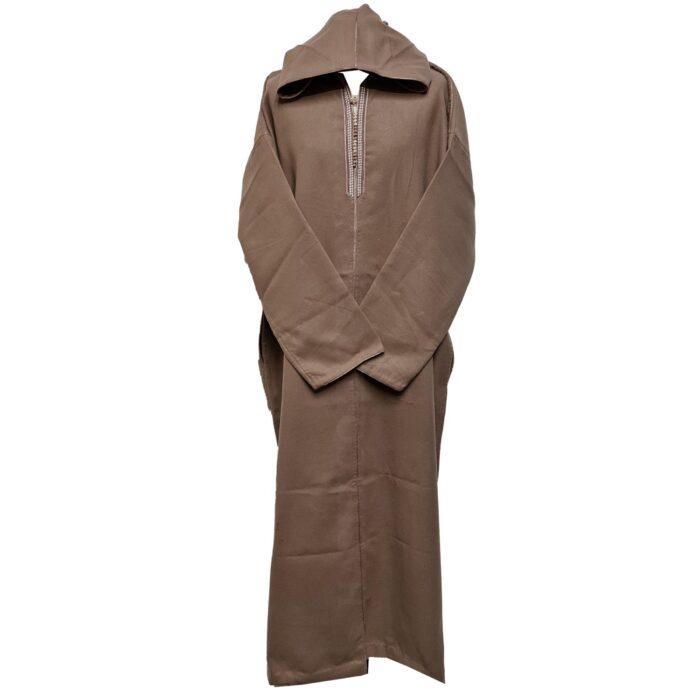 Ovrsizedwl Drkbeige 011f Oversized Dark Beige Winter Wool Blend Hooded Long Sleeves Thobe Djelleba 222103 (2)