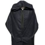 Ovrszenrmlwl 0049 Plus Size Moroccan Winter Cashmere Wool Blend Black Hooded Thobe Djellaba (3)