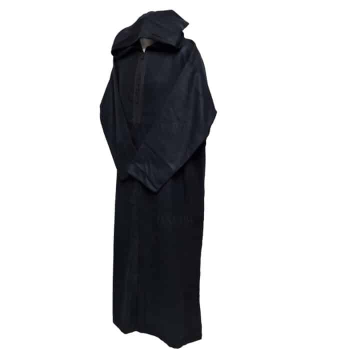 Ovrszenrmlwl 0049 Plus Size Moroccan Winter Cashmere Wool Blend Black Hooded Thobe Djellaba (4)