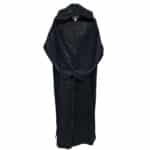 Ovrszenrmlwl 0049 Plus Size Moroccan Winter Cashmere Wool Blend Black Hooded Thobe Djellaba (5)