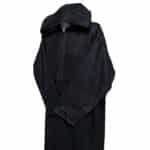 Ovrszenrmlwl 0049 Plus Size Moroccan Winter Cashmere Wool Blend Black Hooded Thobe Djellaba(4)