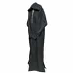 Ovrszenrmlwl 0050 Plus Size Grey Moroccan Winter Cashmere Wool Blend Hooded Jubba Thobe Djellaba (1)