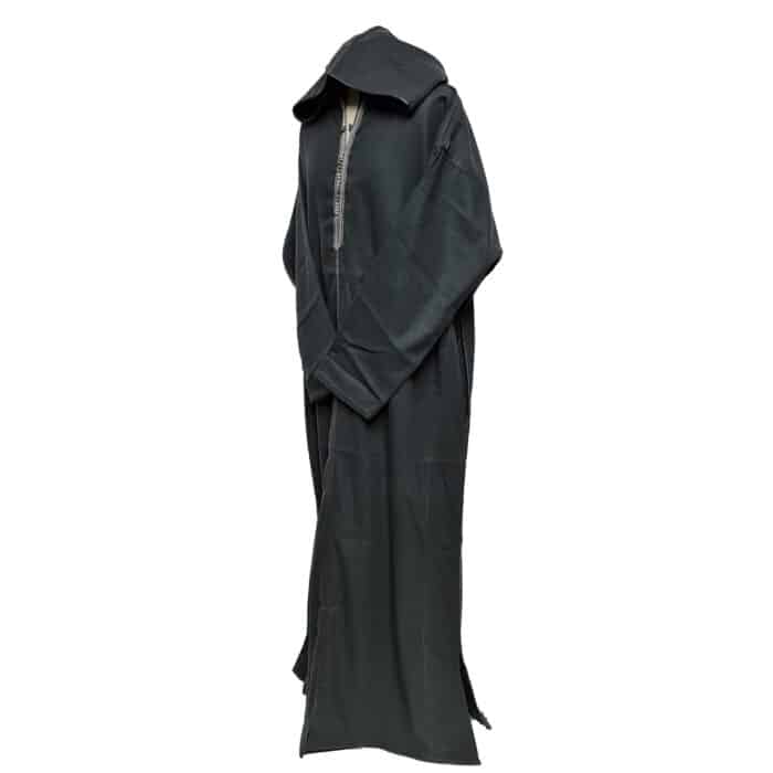 Ovrszenrmlwl 0050 Plus Size Grey Moroccan Winter Cashmere Wool Blend Hooded Jubba Thobe Djellaba (1)