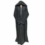 Ovrszenrmlwl 0050 Plus Size Grey Moroccan Winter Cashmere Wool Blend Hooded Jubba Thobe Djellaba (2)