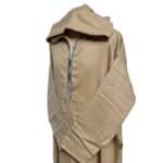 Ovrszenrmlwl 0051 Plus Size Moroccan Winter Wool Blend Cream Long Sleeve Hooded Thobe Djellaba (4)