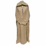 Ovrszenrmlwl 0051 Plus Size Moroccan Winter Wool Blend Cream Long Sleeve Hooded Thobe Djellaba (6)