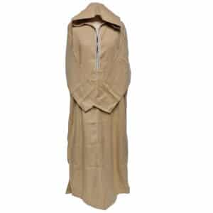 Ovrszenrmlwl 00522 Plus Size Moroccan Winter Wool Blend Cream Long Sleeve Hooded Thobe Djellaba (6)