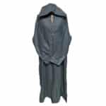 Ovrszenrmlwl 0055 Plus Size Moroccan Winter Wool Blend Grey Long Sleeve Hooded Thobe Djellaba (13)