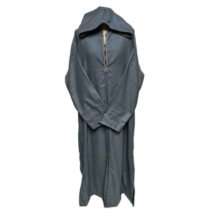 Ovrszenrmlwl 0055 Plus Size Moroccan Winter Wool Blend Grey Long Sleeve Hooded Thobe Djellaba (13)