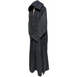 Ovrszenrmlwl 0056 Plus Size Grey Moroccan Winter Cashmere Wool Blend Hooded Jubba Thobe Djellaba (1)