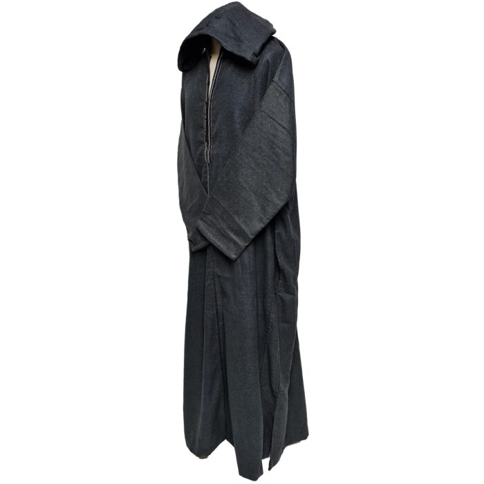 Ovrszenrmlwl 0056 Plus Size Grey Moroccan Winter Cashmere Wool Blend Hooded Jubba Thobe Djellaba (1)