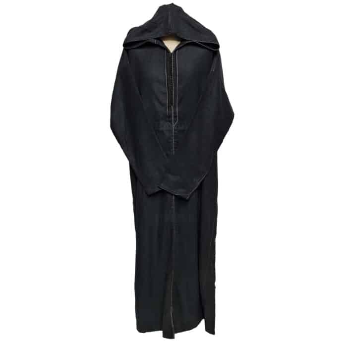 Ovrszenrmlwl 0056 Plus Size Grey Moroccan Winter Cashmere Wool Blend Hooded Jubba Thobe Djellaba (6)