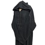 Ovrszenrmlwl 0056 Plus Size Grey Moroccan Winter Cashmere Wool Blend Hooded Jubba Thobe Djellaba (8)