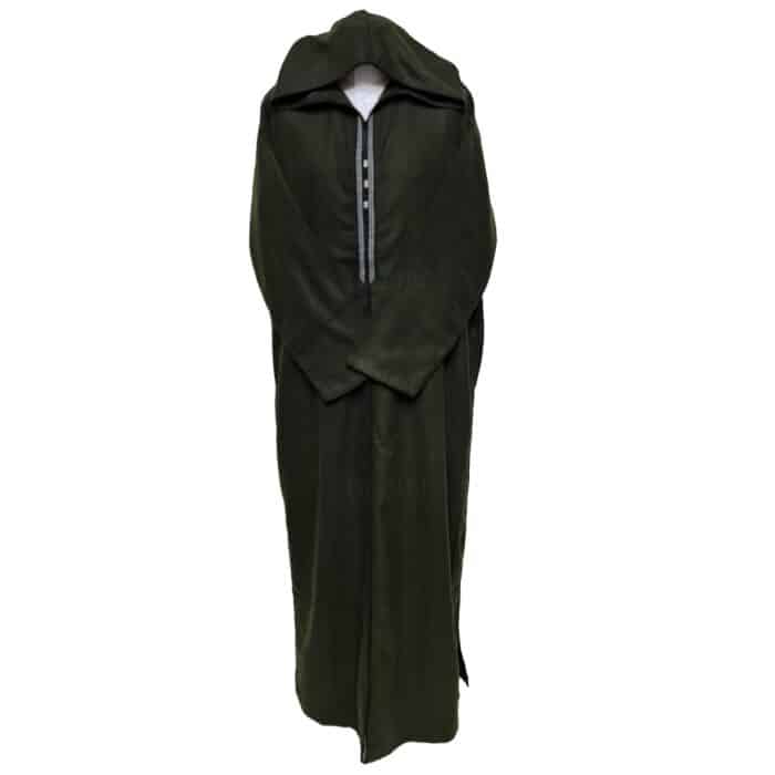Ovrszenrmlwl 0061 Plus Size Moroccan Winter Wool Blend Green Hooded Thobe Jubba Djellaba(4)
