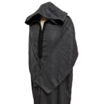 Ovrszenrmlwl 0065 Moroccan Winter Wool Blend Grey Long Sleeve Hooded Thobe Djellaba (4)