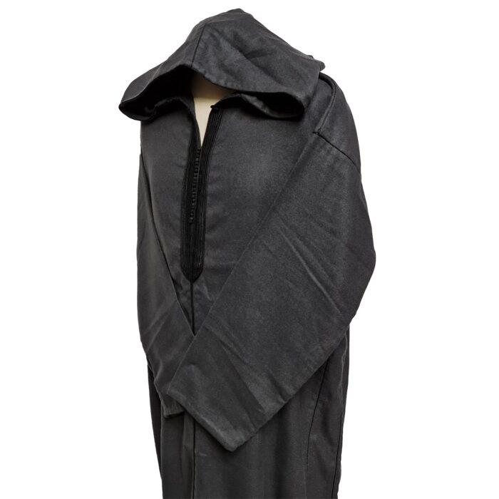 Ovrszenrmlwl 0065 Moroccan Winter Wool Blend Grey Long Sleeve Hooded Thobe Djellaba (4)