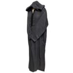 Ovrszenrmlwl 0065 Moroccan Winter Wool Blend Grey Long Sleeve Hooded Thobe Djellaba (5)