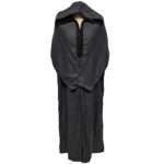 Ovrszenrmlwl 0065 Moroccan Winter Wool Blend Grey Long Sleeve Hooded Thobe Djellaba (6)