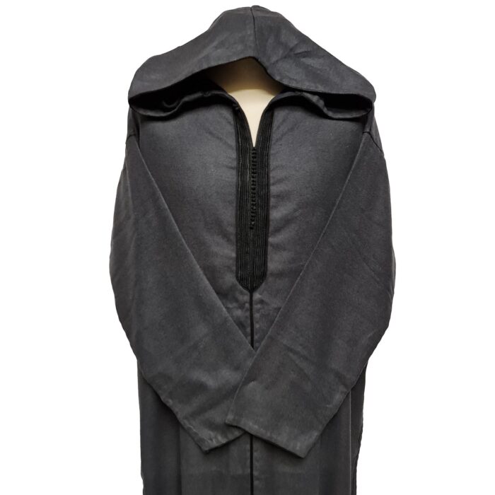 Ovrszenrmlwl 0065 Moroccan Winter Wool Blend Grey Long Sleeve Hooded Thobe Djellaba (7)