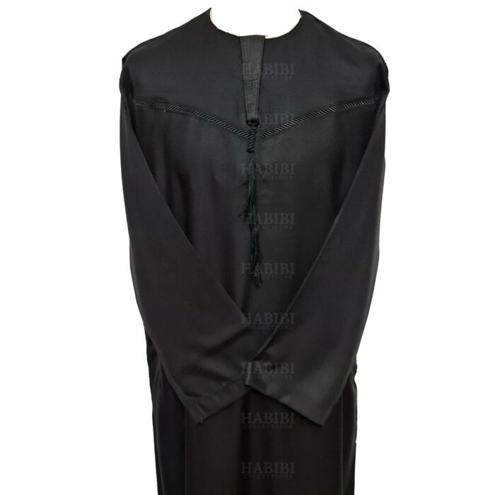 Omani Black001 Men Omani Long Sleeves Thobes0418 224449