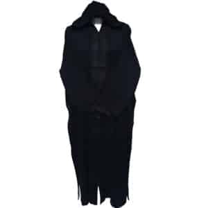 Plsakalm Blk0022 Men's Moroccan Rich Cotton Black Hooded Long Sleeves Thobe Djellaba Jubba (6)