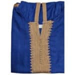 Plsakalm Blu 003 Plus Size Unisex Moroccan Cotton Blue Hooded Thobe Djellaba Jubba (7)