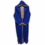 Plsakalm Blu 003 Plus Size Unisex Moroccan Cotton Blue Hooded Thobe Djellaba Jubba (8)