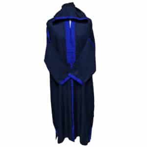 Plsakalm Nvy 002 Plus Size Unisex Moroccan Cotton Navy Blue Hooded Thobe Djellaba Jubba (7)