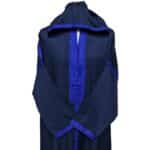 Plsakalm Nvy 002 Plus Size Unisex Moroccan Cotton Navy Blue Hooded Thobe Djellaba Jubba (8)