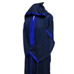Plsakalm Nvy 002 Plus Size Unisex Moroccan Cotton Navy Blue Hooded Thobe Djellaba Jubba (9)