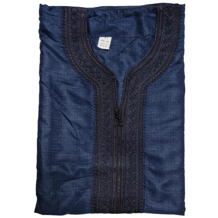 Plussize 0022k Men Plus Size Moroccan Cotton Blend 3 Quarter Sleeve Thobe Jubba Kandora Dishdasha