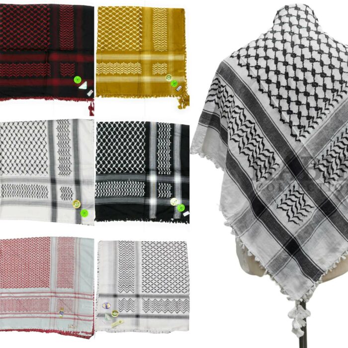 Palestine Habibi Collections Shemagh Arab Head Scarf Wrap Arafat Keffiyeh Yashmagh 21044