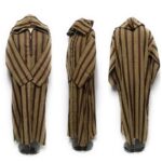 Moroccan Long Sleeve Hooded Thobe Striped Rusty Gold