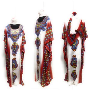 Women's Loose Fit Kaftan Tunic + Free Scarf (DN911)