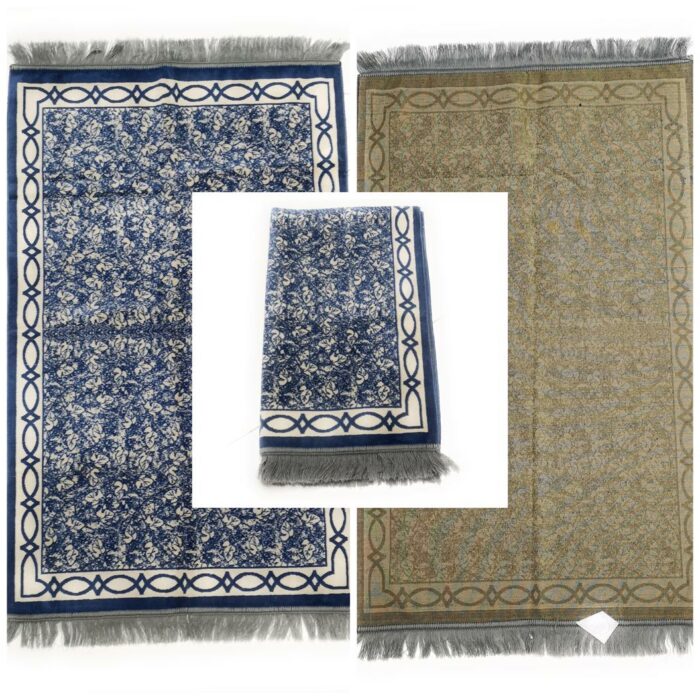 High Quality Light Blue Islamic Prayer Mat 860g