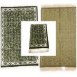 High Quality Olive Green Islamic Prayer Mat 860g