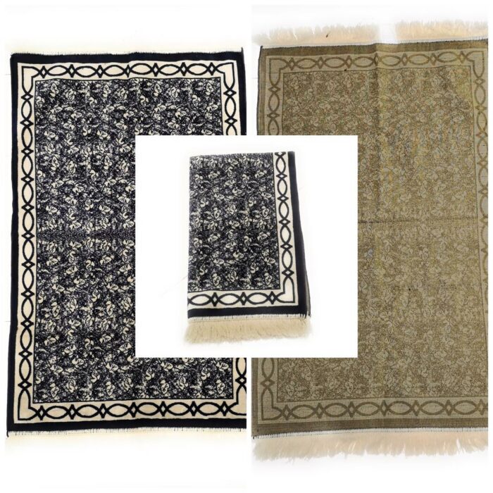 High Quality Dark Blue Islamic Prayer Mat 860g