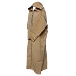 Plus Size Moroccan Winter Cashmere Wool Blend Beige Hooded Thobe Djellaba (4)