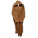 Plus Size Moroccan Winter Cashmere Wool Blend Camel Brown Hooded Thobe Djellaba (5)