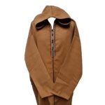 Plus Size Moroccan Winter Cashmere Wool Blend Camel Brown Hooded Thobe Djellaba (6)