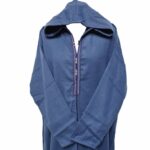 Plus Size Winter Wool Blend Moroccan Blue Hooded Jubba Thobe Djellaba 0220306 212317