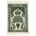 Light Green Floral Leaf Garden Prayer Mat Musallah Janamaz