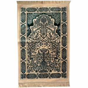 Yellow & Blue Flower Garden Prayer Mat Musallah Janamaz