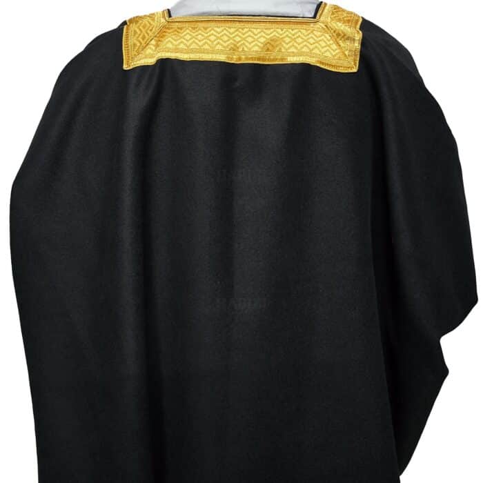 Premium Short Sleeve Arabian Bisht مشلح Cloak Black Gold Arab Dress Mishlah Robe Eid Bsht Hlhslv 0025 (10)