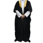 Premium Short Sleeve Arabian Bisht مشلح Cloak Black Gold Arab Dress Mishlah Robe Eid Bsht Hlhslv 0025 (11)