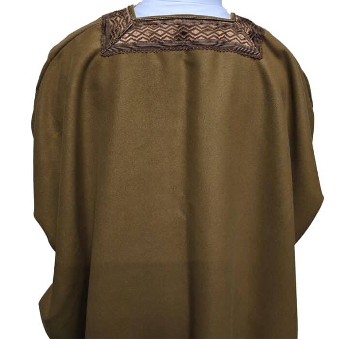 Premium Short Sleeve Arabian Bisht مشلح Cloak Brown Arab Dress Mishlah Robe Eid Bsht Hlhslv 0026 (7)